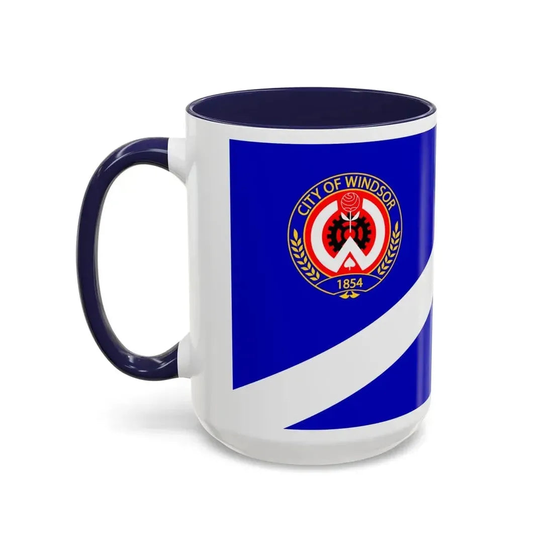Flag of Windsor Ontario Canada - Accent Coffee Mug - Go Mug Yourself