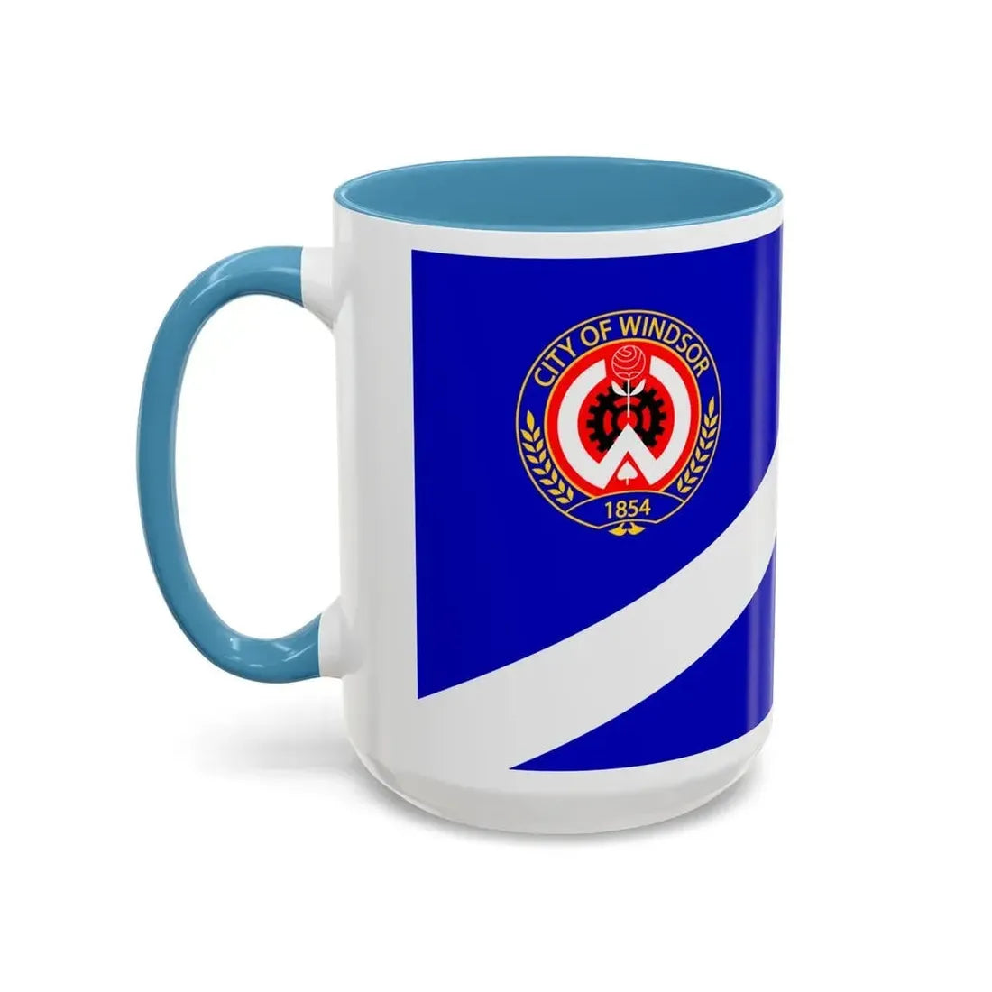Flag of Windsor Ontario Canada - Accent Coffee Mug - Go Mug Yourself