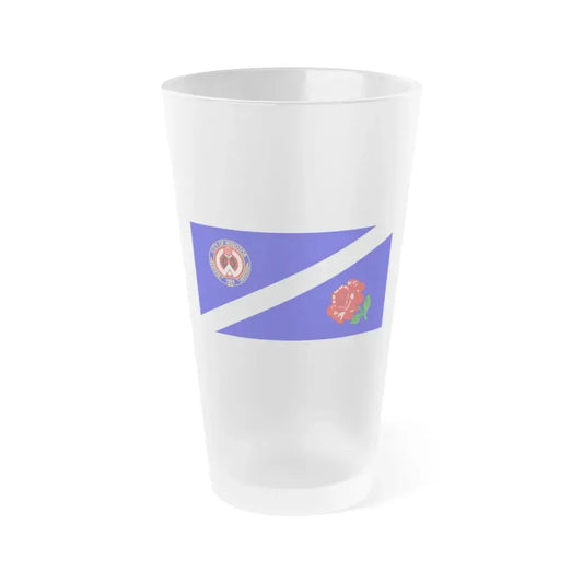 Flag of Windsor Ontario Canada - Frosted Pint Glass 16oz 16oz Frosted - Go Mug Yourself