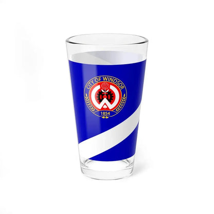 Flag of Windsor Ontario Canada - Pint Glass 16oz - Go Mug Yourself