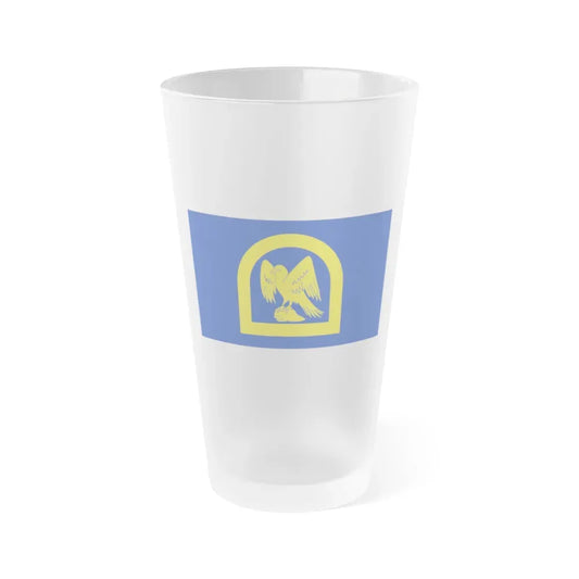 Flag of Wing UK - Frosted Pint Glass 16oz 16oz Frosted - Go Mug Yourself