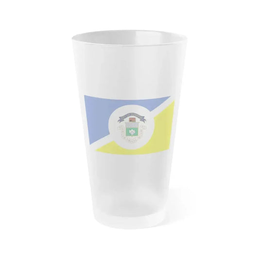 Flag of Winnipeg Canada - Frosted Pint Glass 16oz 16oz Frosted - Go Mug Yourself
