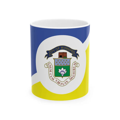 Flag of Winnipeg Canada - White Coffee Mug-11oz-Go Mug Yourself