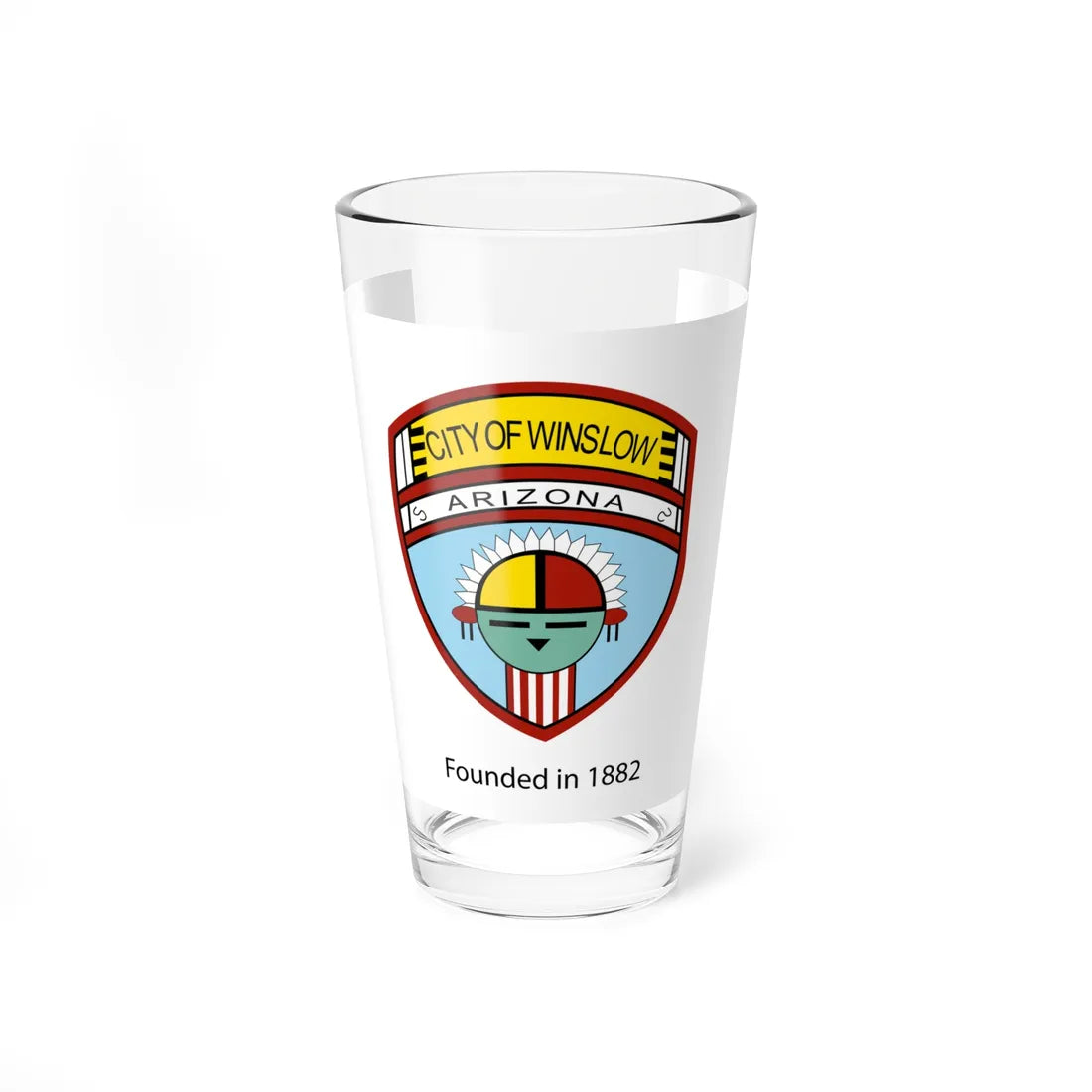 Flag of Winslow Arizona (United States) Pint Glass 16oz 16oz - Go Mug Yourself