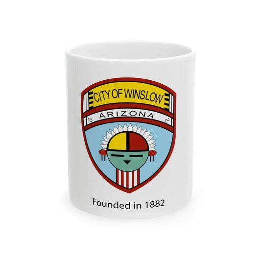 Flag of Winslow Arizona (United States) White Coffee Mug 11oz - Go Mug Yourself