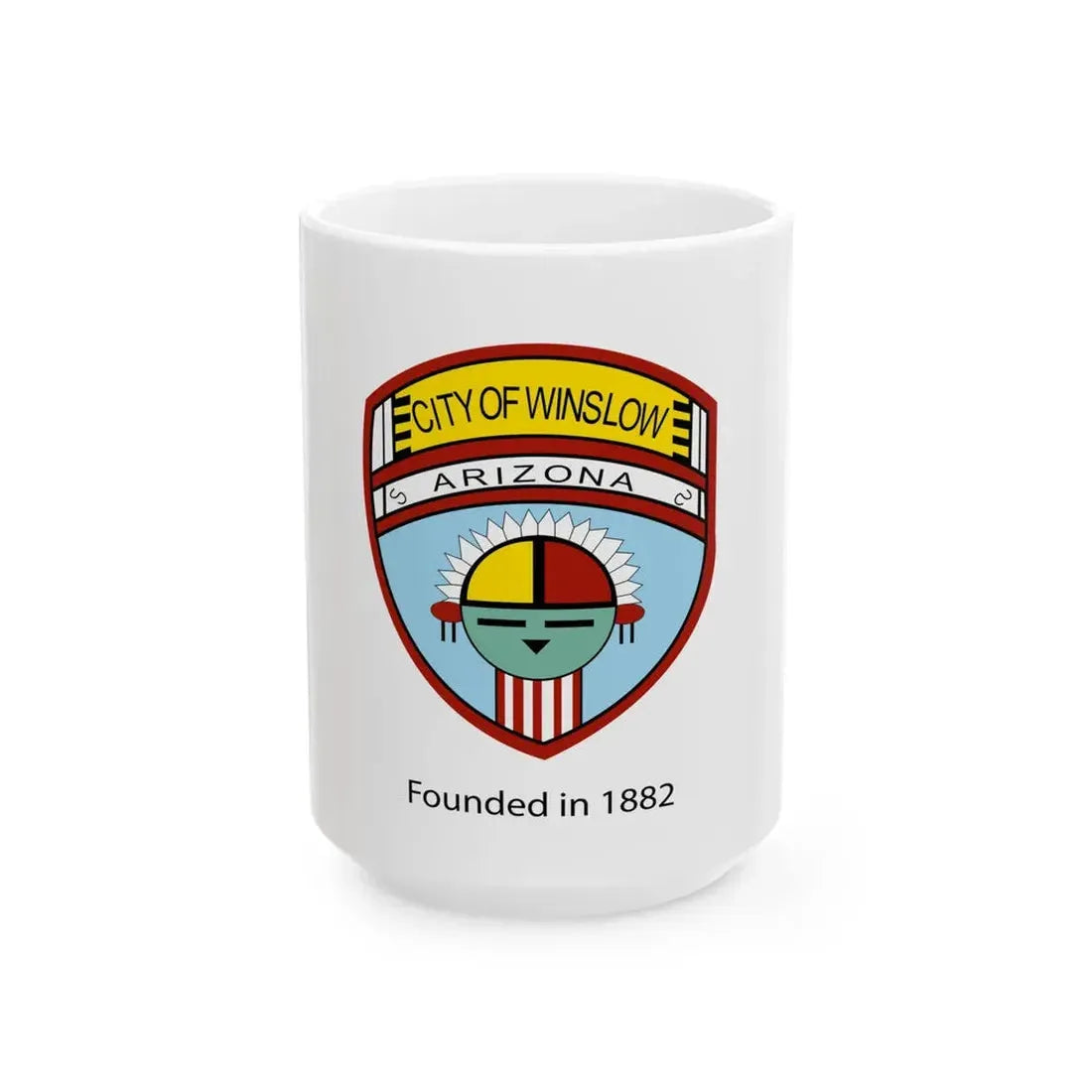Flag of Winslow Arizona (United States) White Coffee Mug 15oz - Go Mug Yourself