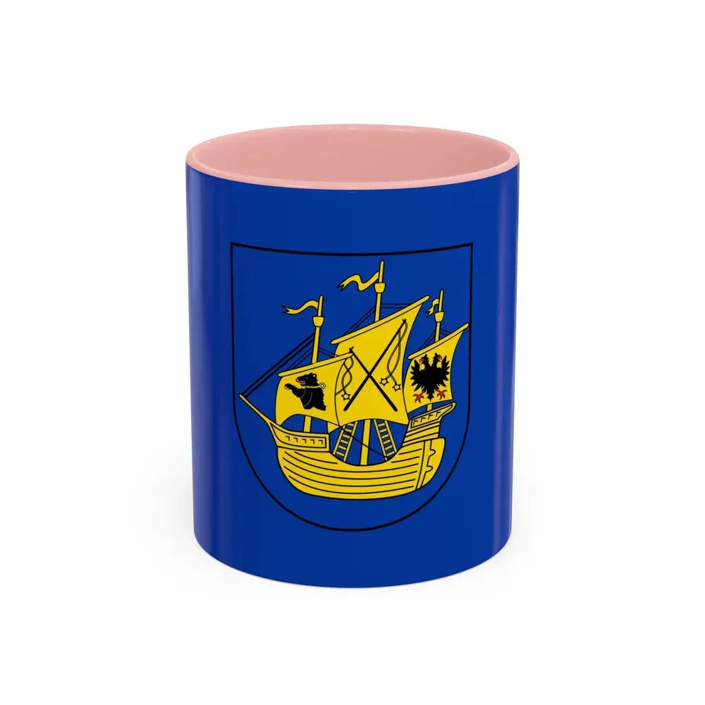 Flag of Wittmund Germany - Accent Coffee Mug 11oz Pink - Go Mug Yourself