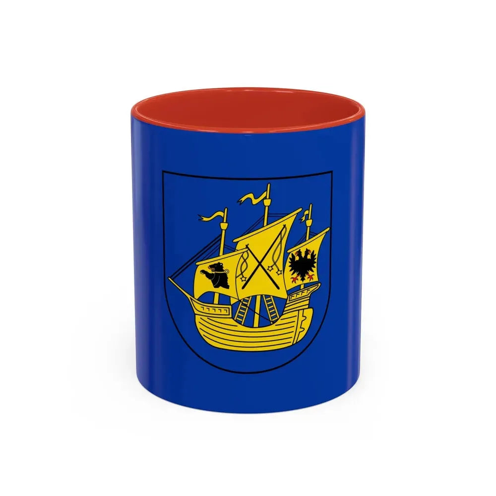 Flag of Wittmund Germany - Accent Coffee Mug 11oz Red - Go Mug Yourself