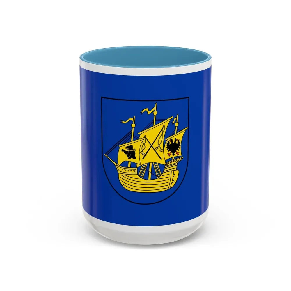 Flag of Wittmund Germany - Accent Coffee Mug 15oz Light Blue - Go Mug Yourself