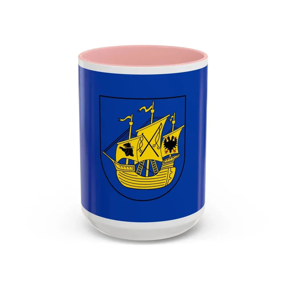 Flag of Wittmund Germany - Accent Coffee Mug 15oz Pink - Go Mug Yourself