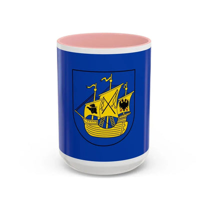 Flag of Wittmund Germany - Accent Coffee Mug 15oz Pink - Go Mug Yourself