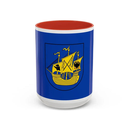 Flag of Wittmund Germany - Accent Coffee Mug 15oz Red - Go Mug Yourself