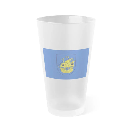 Flag of Wittmund Germany - Frosted Pint Glass 16oz 16oz Frosted - Go Mug Yourself