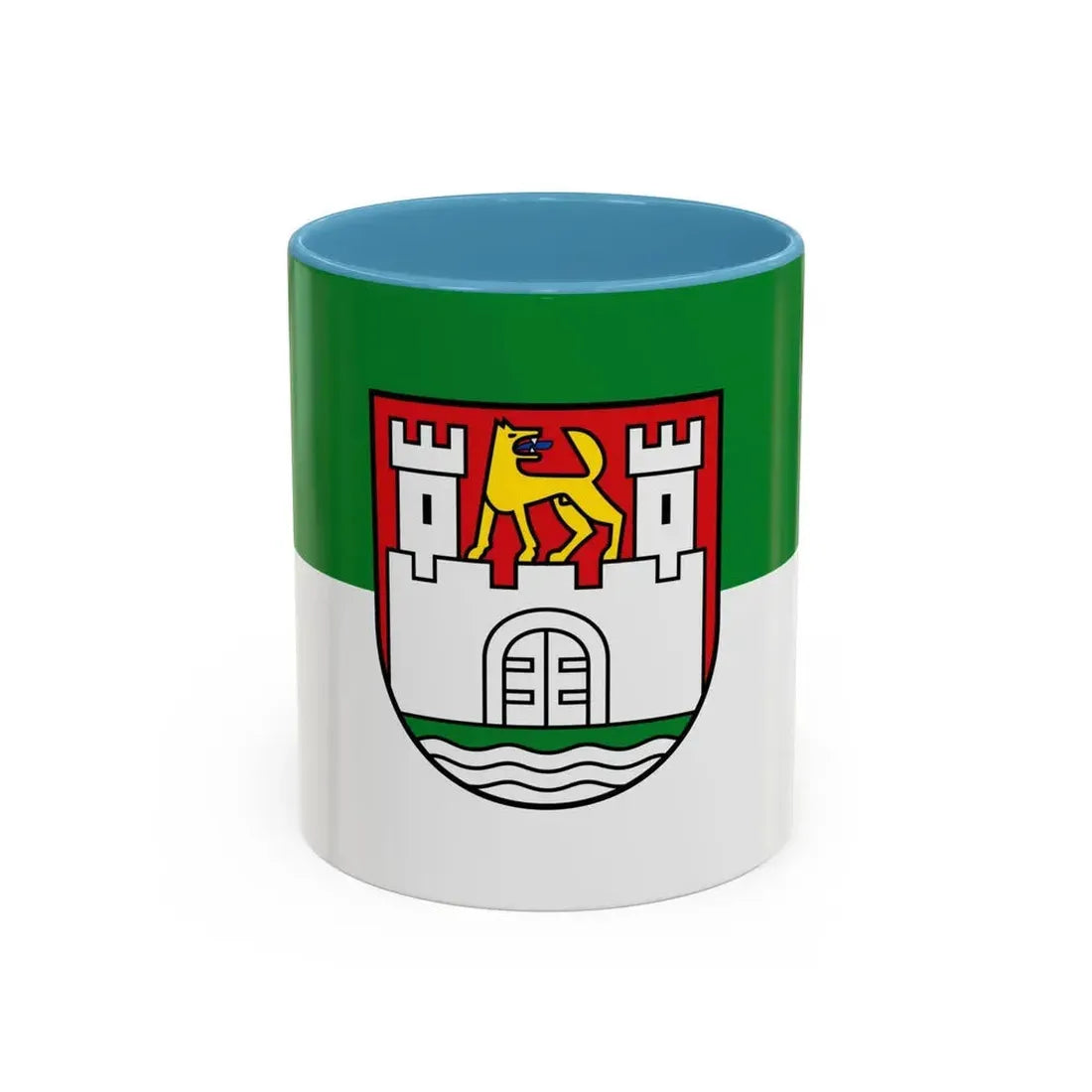 Flag of Wolfsburg Germany - Accent Coffee Mug 11oz Light Blue - Go Mug Yourself
