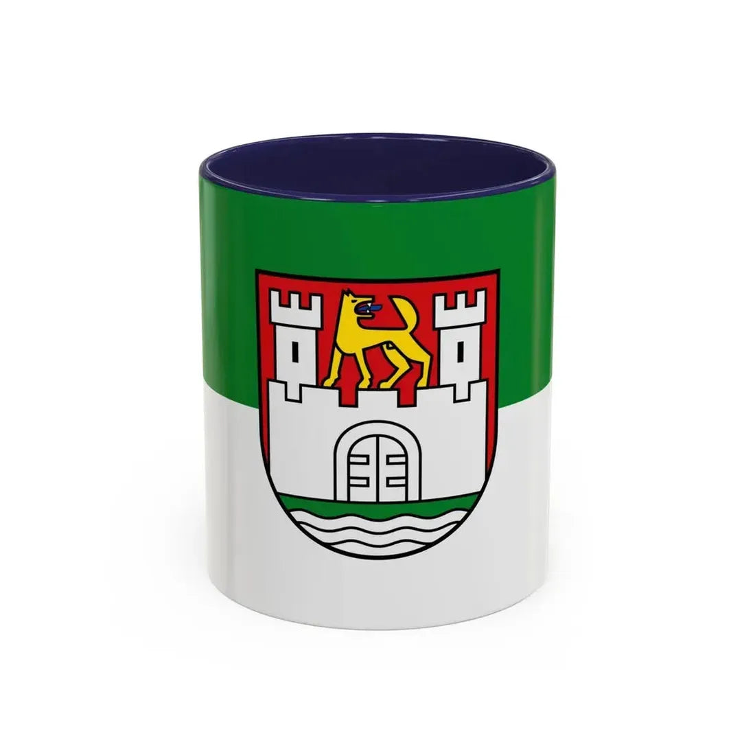 Flag of Wolfsburg Germany - Accent Coffee Mug 11oz Navy - Go Mug Yourself