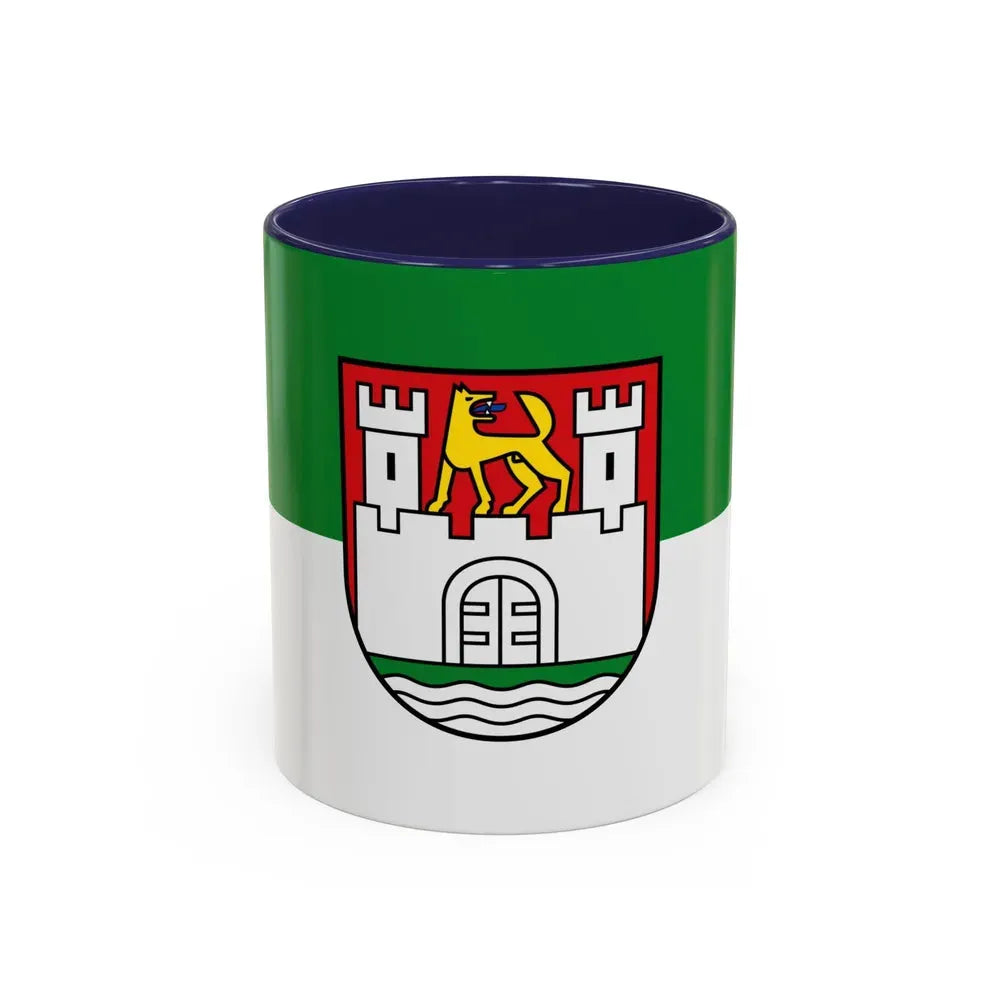 Flag of Wolfsburg Germany - Accent Coffee Mug 11oz Navy - Go Mug Yourself