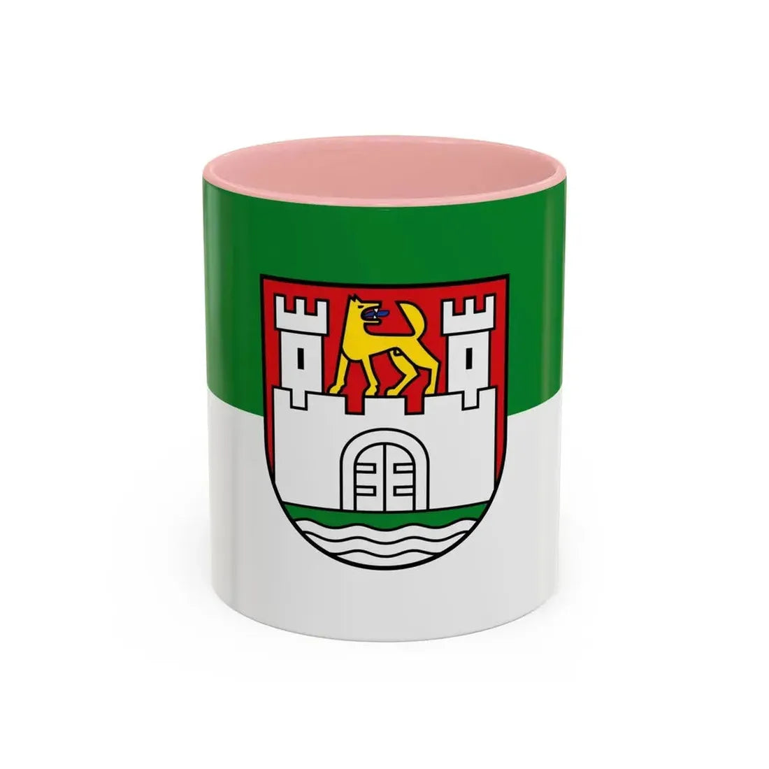 Flag of Wolfsburg Germany - Accent Coffee Mug 11oz Pink - Go Mug Yourself