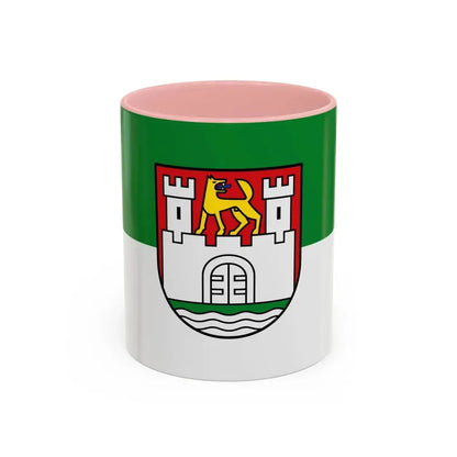 Flag of Wolfsburg Germany - Accent Coffee Mug 11oz Pink - Go Mug Yourself