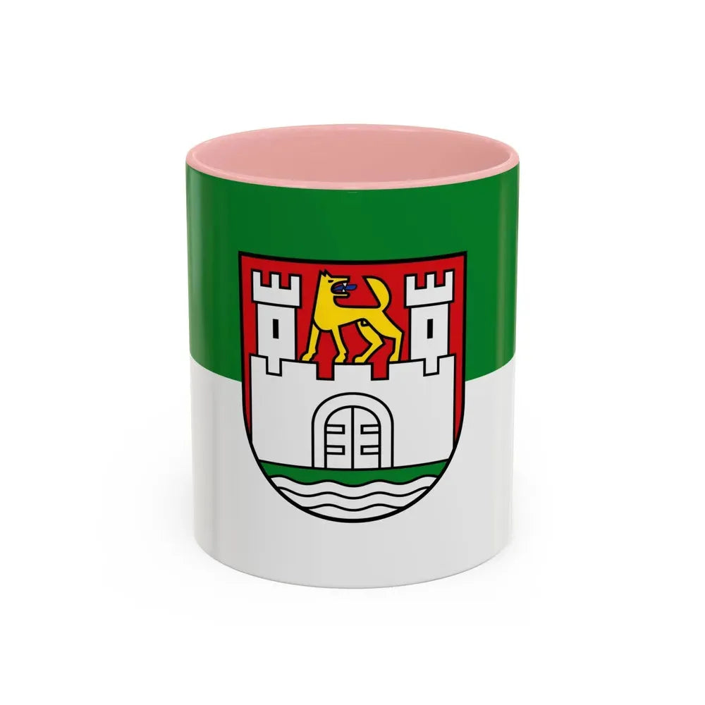 Flag of Wolfsburg Germany - Accent Coffee Mug 11oz Pink - Go Mug Yourself