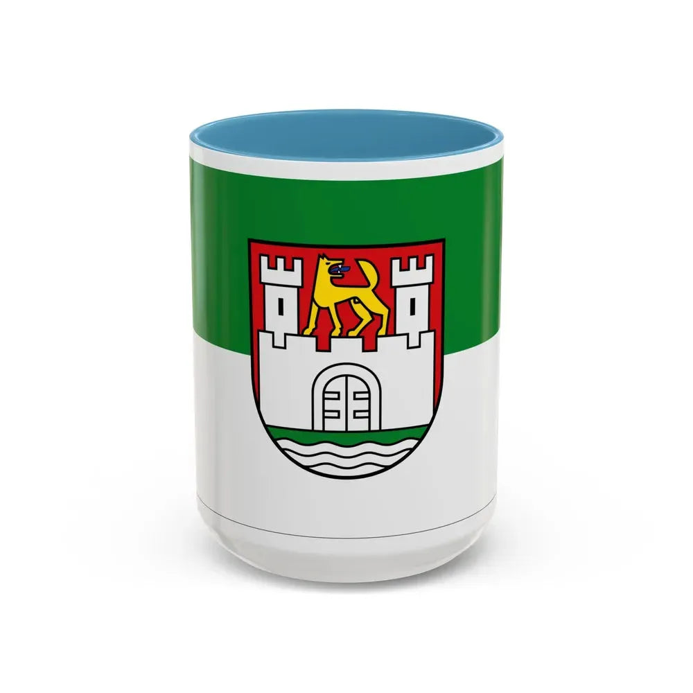 Flag of Wolfsburg Germany - Accent Coffee Mug 15oz Light Blue - Go Mug Yourself