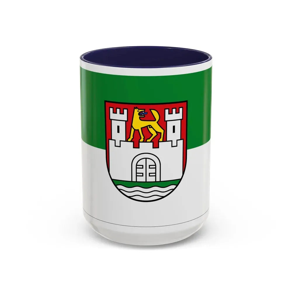 Flag of Wolfsburg Germany - Accent Coffee Mug 15oz Navy - Go Mug Yourself