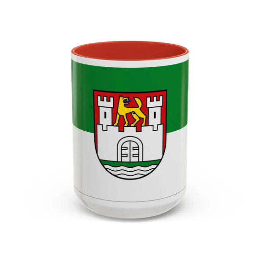 Flag of Wolfsburg Germany - Accent Coffee Mug 15oz Red - Go Mug Yourself