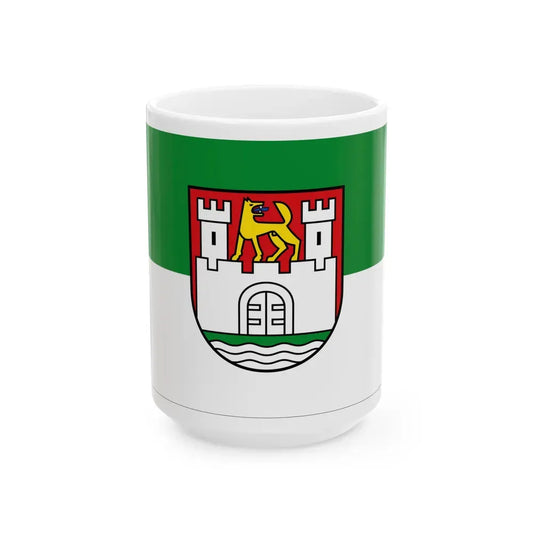 Flag of Wolfsburg Germany - White Coffee Mug 15oz - Go Mug Yourself