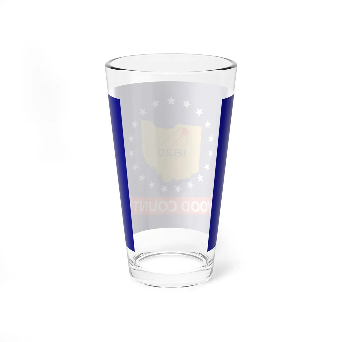 Flag of Wood County Ohio (United States) Pint Glass 16oz - Go Mug Yourself