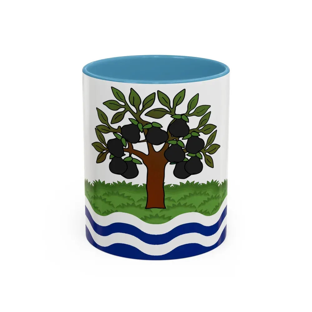 Flag of Worcestershire UK - Accent Coffee Mug 11oz Light Blue - Go Mug Yourself