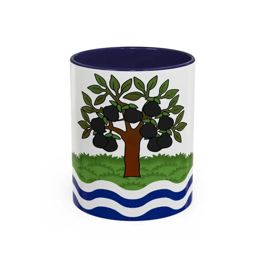 Flag of Worcestershire UK - Accent Coffee Mug 11oz Navy - Go Mug Yourself