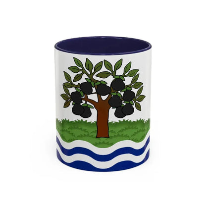 Flag of Worcestershire UK - Accent Coffee Mug 11oz Navy - Go Mug Yourself