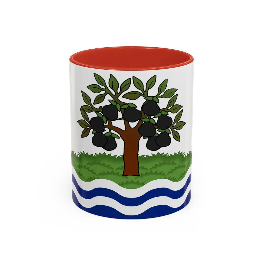 Flag of Worcestershire UK - Accent Coffee Mug 11oz Red - Go Mug Yourself