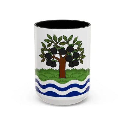 Flag of Worcestershire UK - Accent Coffee Mug 15oz Black - Go Mug Yourself