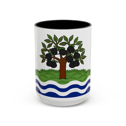 Flag of Worcestershire UK - Accent Coffee Mug 15oz Black - Go Mug Yourself