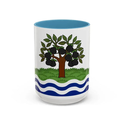 Flag of Worcestershire UK - Accent Coffee Mug 15oz Light Blue - Go Mug Yourself