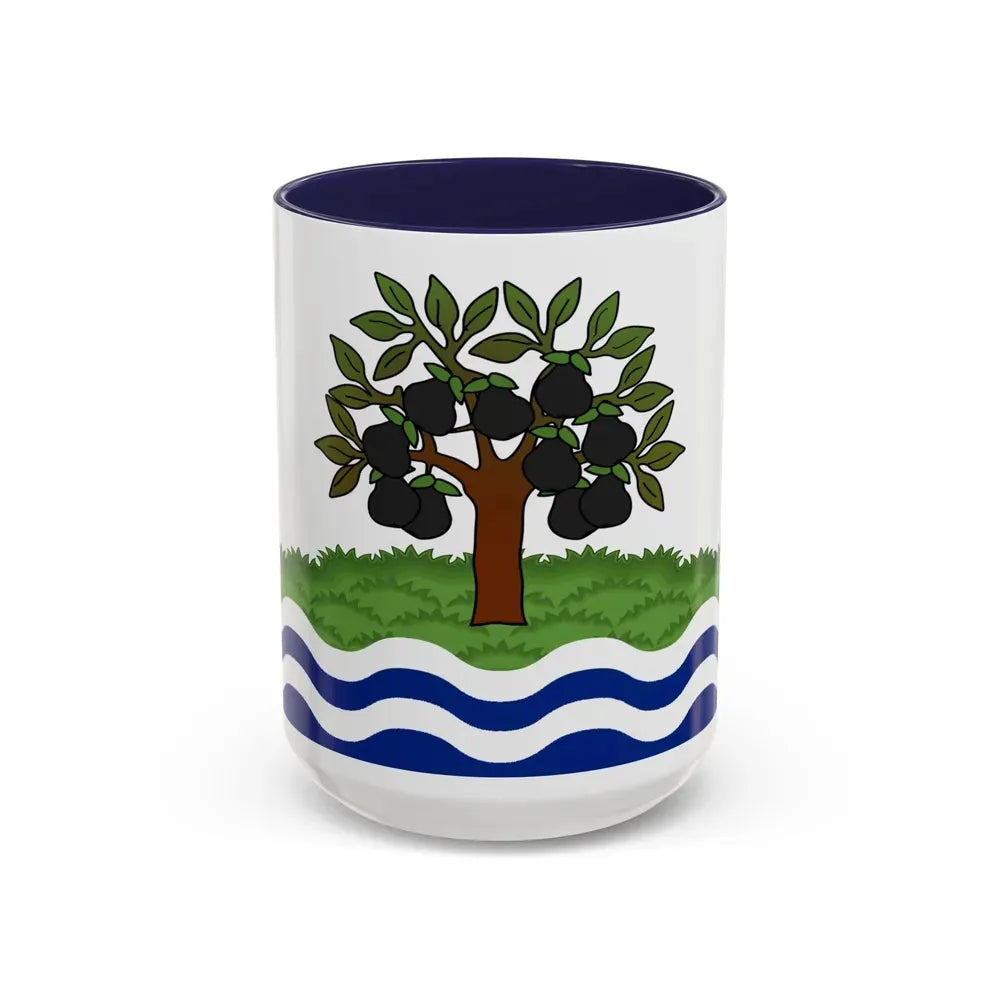 Flag of Worcestershire UK - Accent Coffee Mug 15oz Navy - Go Mug Yourself