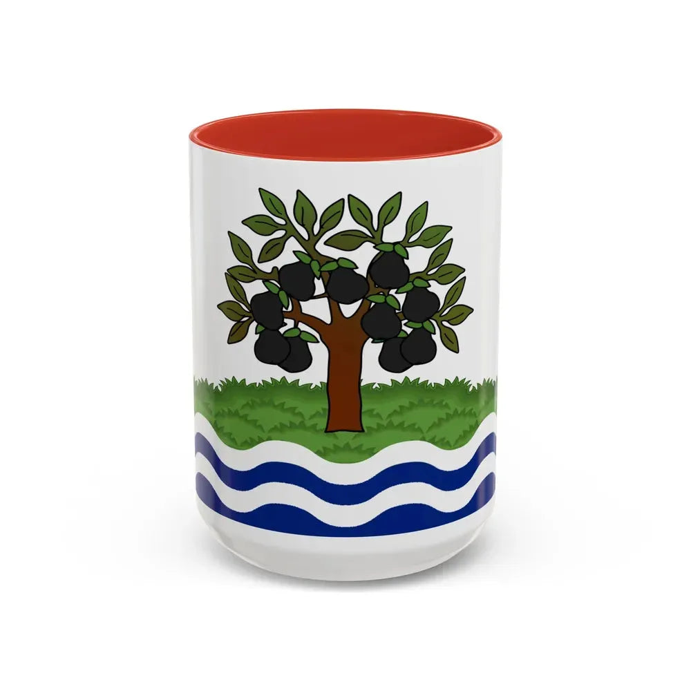 Flag of Worcestershire UK - Accent Coffee Mug 15oz Red - Go Mug Yourself