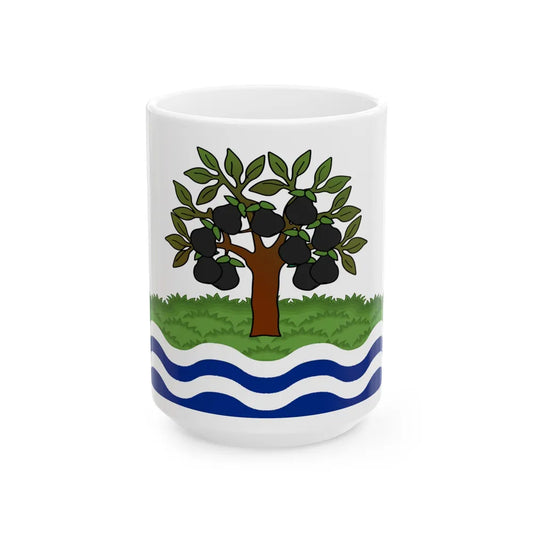 Flag of Worcestershire UK - White Coffee Mug-15oz-Go Mug Yourself