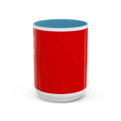 Flag of Workers' Revolutionary Party PRT - Accent Coffee Mug 15oz Light Blue - Go Mug Yourself