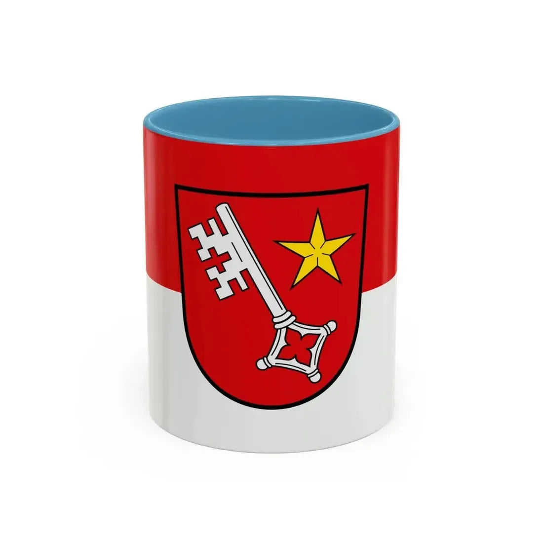 Flag of Worms Germany - Accent Coffee Mug 11oz Light Blue - Go Mug Yourself