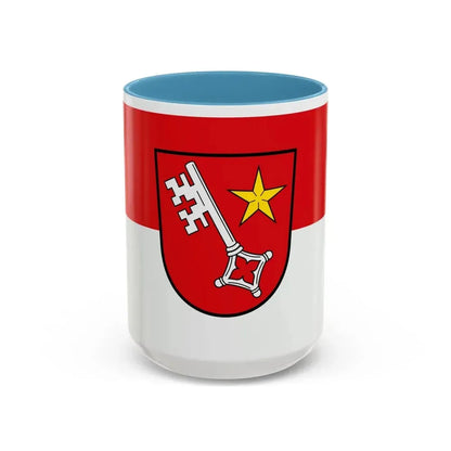 Flag of Worms Germany - Accent Coffee Mug 15oz Light Blue - Go Mug Yourself