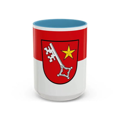 Flag of Worms Germany - Accent Coffee Mug 15oz Light Blue - Go Mug Yourself