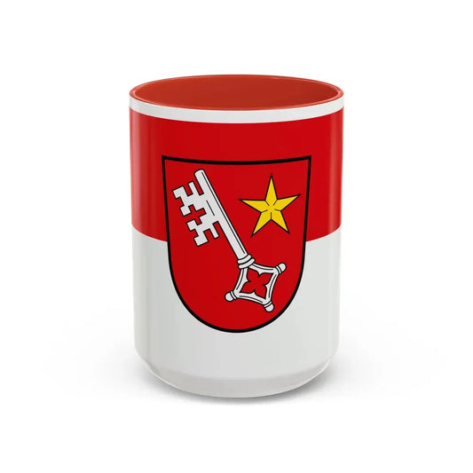 Flag of Worms Germany - Accent Coffee Mug 15oz Red - Go Mug Yourself