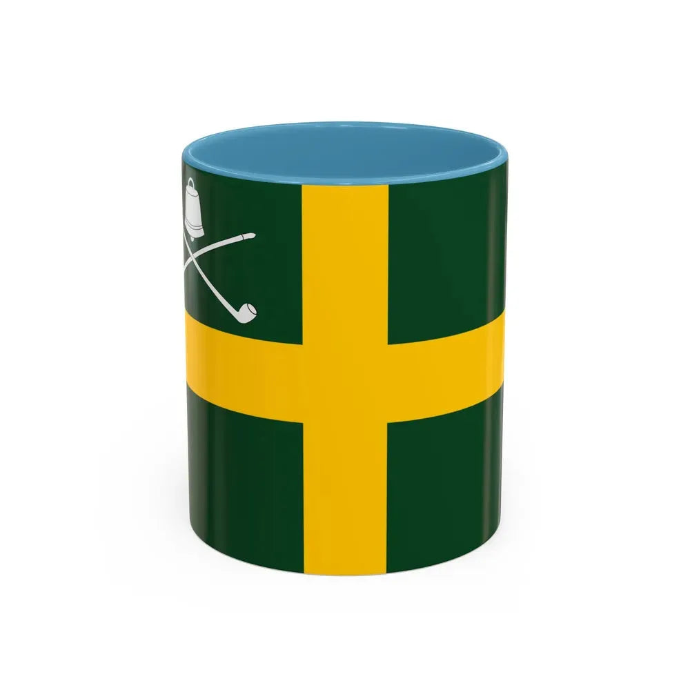 Flag of Wreay UK - Accent Coffee Mug 11oz Light Blue - Go Mug Yourself