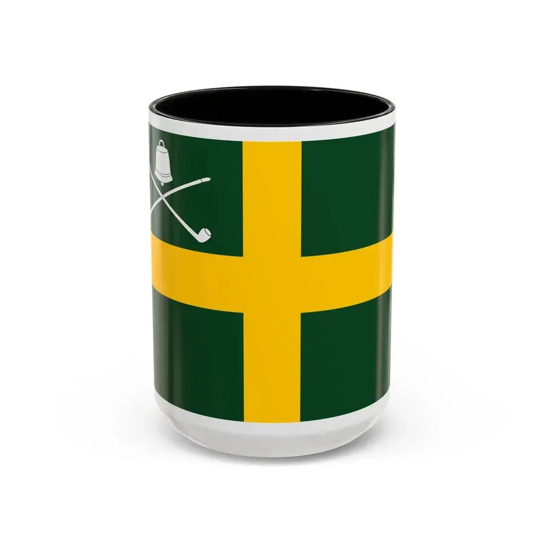 Flag of Wreay UK - Accent Coffee Mug 15oz Black - Go Mug Yourself