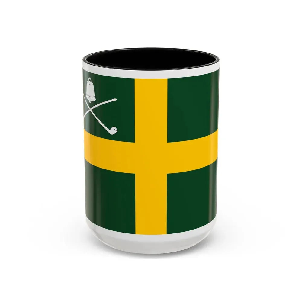 Flag of Wreay UK - Accent Coffee Mug 15oz Black - Go Mug Yourself