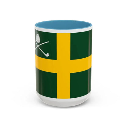 Flag of Wreay UK - Accent Coffee Mug 15oz Light Blue - Go Mug Yourself