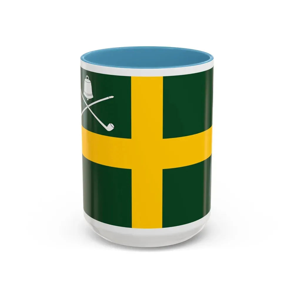 Flag of Wreay UK - Accent Coffee Mug 15oz Light Blue - Go Mug Yourself