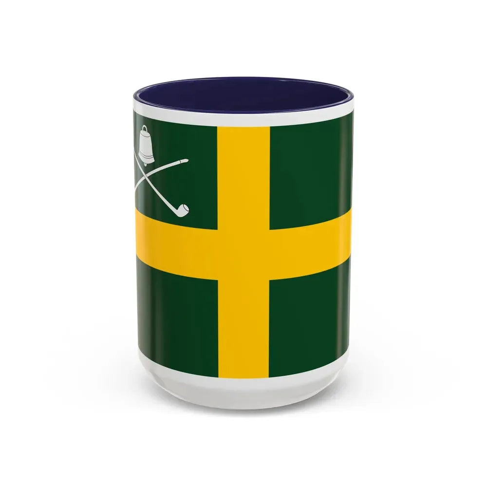 Flag of Wreay UK - Accent Coffee Mug 15oz Navy - Go Mug Yourself