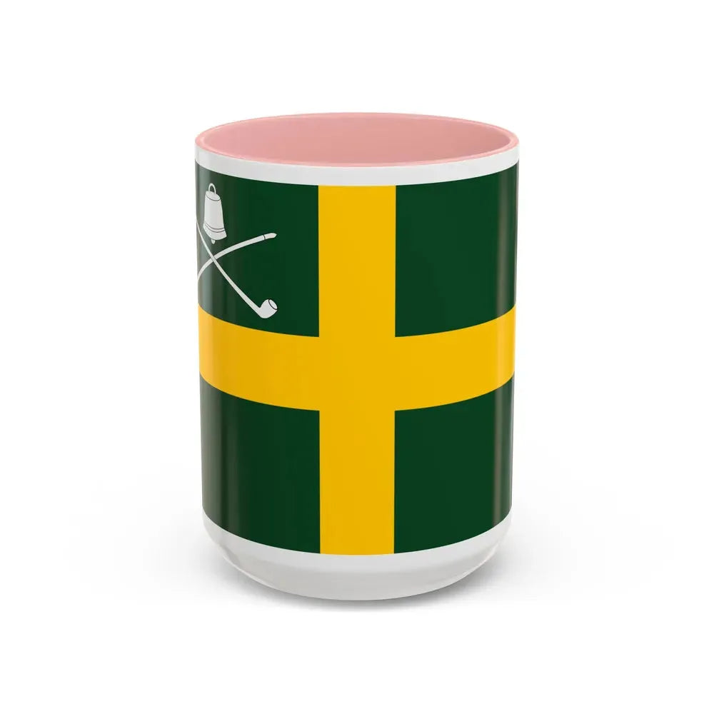 Flag of Wreay UK - Accent Coffee Mug 15oz Pink - Go Mug Yourself